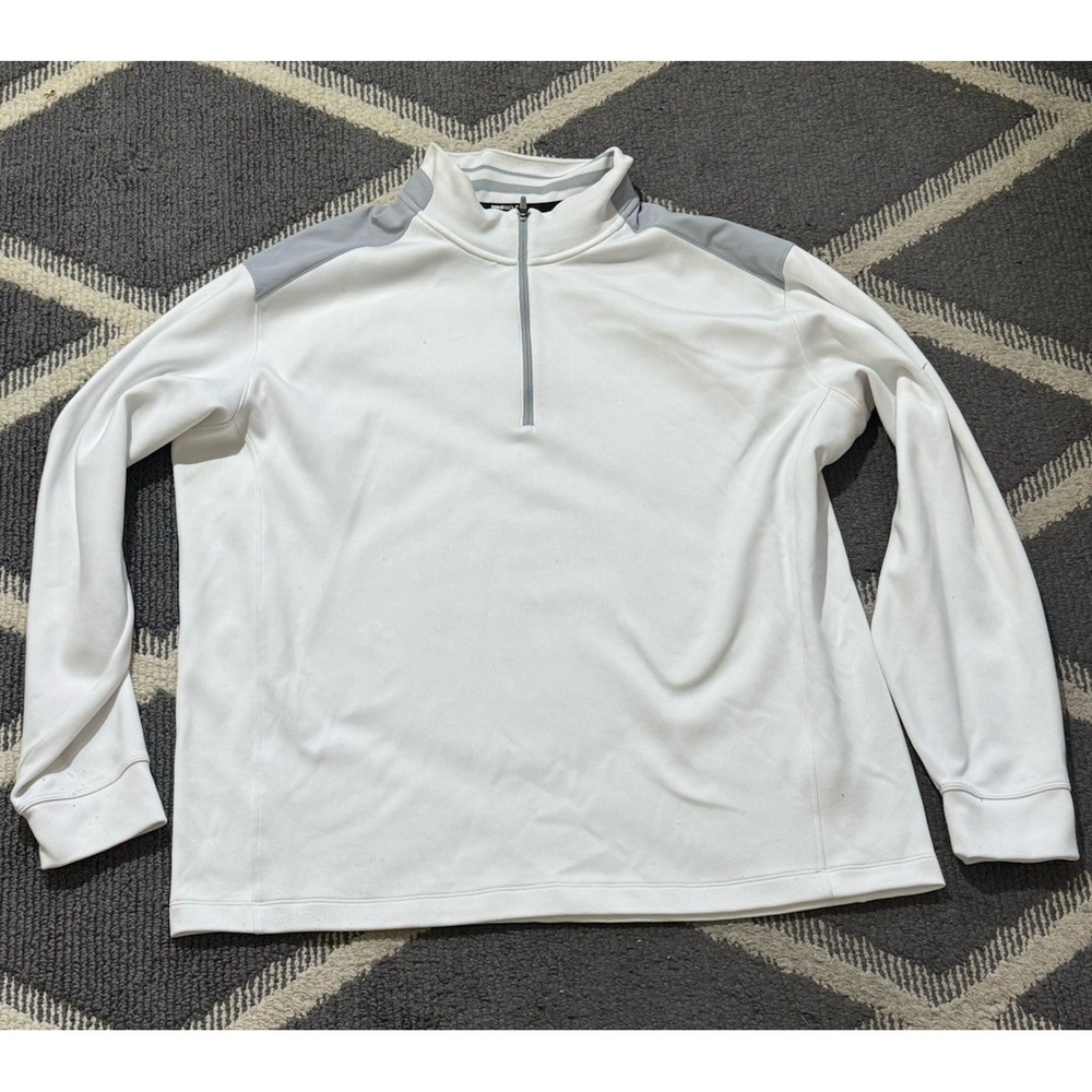 Nike Dri-FIT Golf Pullover Mens XXL White 1/4 Zip Long Sleeve FZ7462-100 NEW